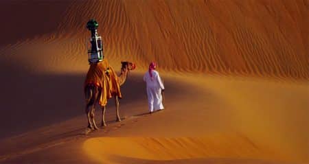 Google utilise un chameau pour Street View dans le désert de Liwa Google Street View, chameau, désert de Liwa, EAU