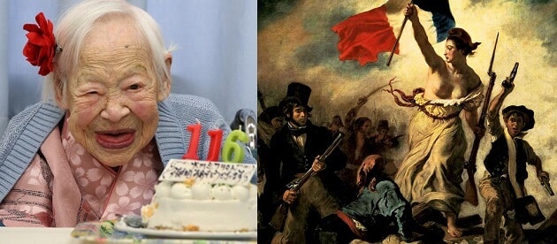 Personne la plus âgée au monde, révolution francaise