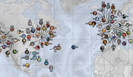 carte du monde, dessins animés