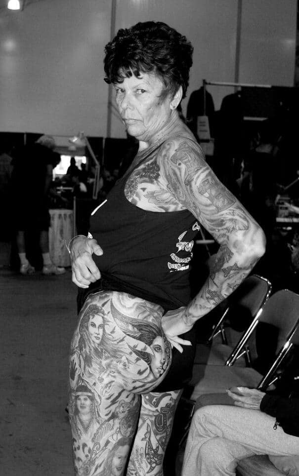 Tatouages personnes âgées, style et mode
