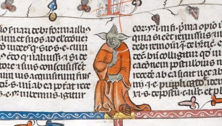 Un sosie de maître Yoda dans un manuscrit 600 ans avant « Star Wars » Maître Yoda dans un manuscrit médiéval du 14ème siècle