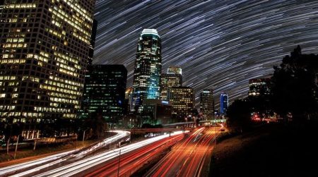 Vidéo: la beauté des villes sans la pollution lumineuse Skyglow, timelapse, pollution lumineuse, nuit