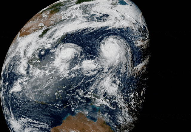 cyclones Goni et Atsani, espace