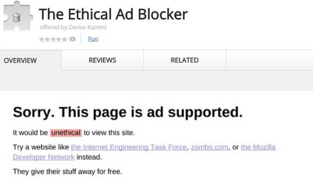 Cet ad blocker « éthique » ne fait pas que bloquer les publicités Ethical Ad Blocker