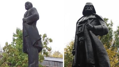 À Odessa, une statue de Lénine transformée en Dark Vador statue de Lénine, Dark Vador, Odessa