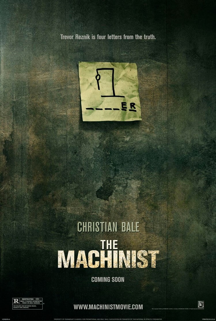 Affiche de film, The Machinist