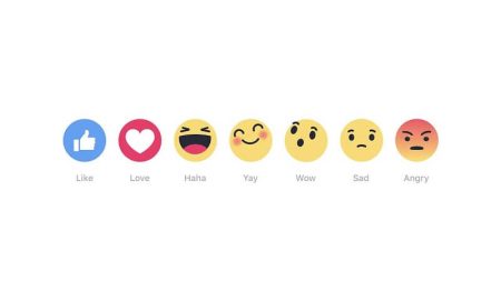Le bouton « J’aime » de Facebook aura bientôt des compagnons ! bouton J'aime de Facebook avec des emojis