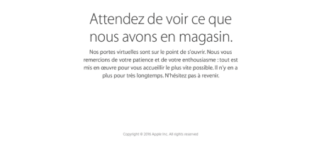 Keynote Apple: l’Apple Store est fermé, les nouveaux produits sont disposés dans les étals ! Apple Store fermé