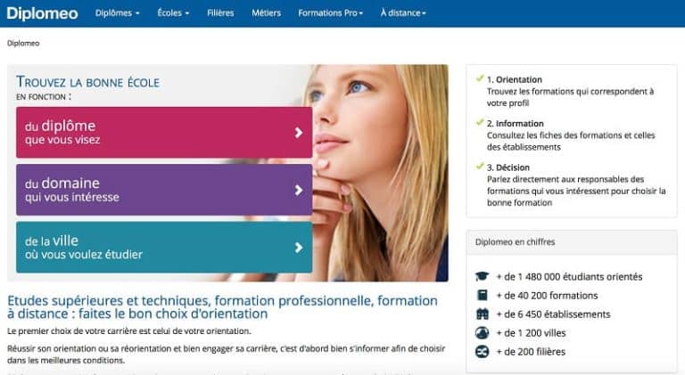 Diplomeo, le conseiller d&rsquo;orientation en ligne