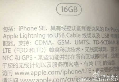 iPhone SE: le package fuite sur une photo volée ! Emballage de l'iPhone SE