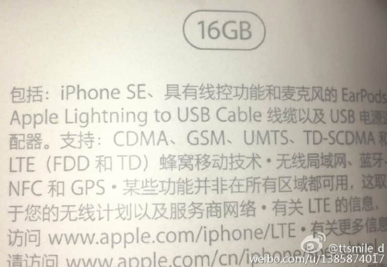 iPhone SE: le package fuite sur une photo volée !