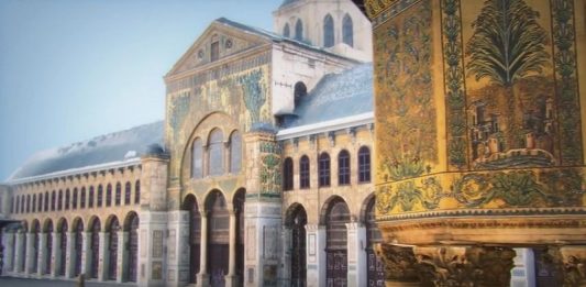 Mosquée, Damas, Reconstitution, Drones