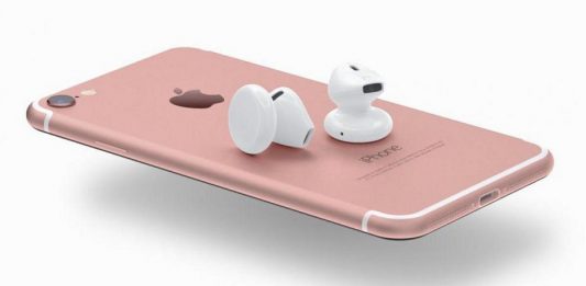 Earpods sans fil d'Apple pour l'iPhone 7