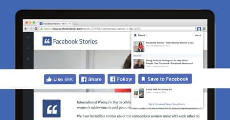 Facebook, design, nouveaux boutons Google Chrome