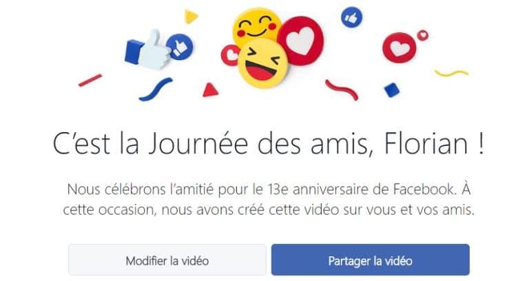 Comment créer et voir votre vidéo Facebook de la Journée des Amis ?