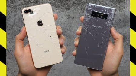 iPhone 8 Plus vs Galaxy Note 8 : lequel résiste le mieux aux chutes ?