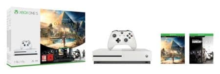 Pack Xbox One S 1 To, Assassin’s Creed Origins & Rainbow Six à 299 €