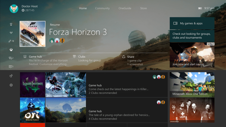 Xbox One : Microsoft relooke complètement son interface