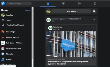 Facebook prépare une nouvelle interface + un thème mode sombre pour sa version Web