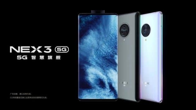 Vivo officialise le Nex 3S 5G, une version plus musclée du Nex 3 !