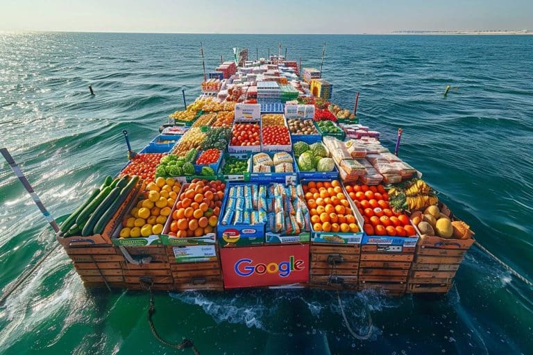 Sur Google Street View, ces rayons de supermarchés apparaissent au milieu de l’océan