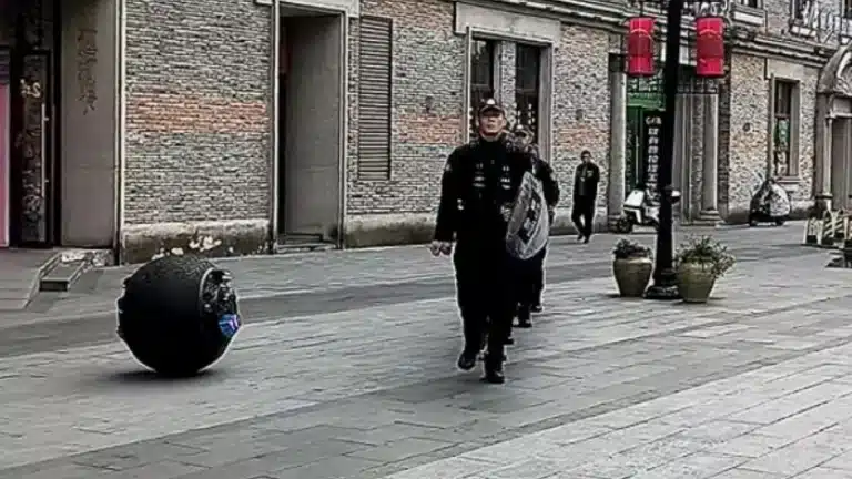 La Chine dévoile ce robot policier sphérique équipé d’IA pour traquer les criminels et surveiller les rues