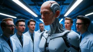 « Un pas de géant pour l'humanité » : le premier androïde synthétique Protoclone bouleverse le monde et sème la peur dans les esprits.