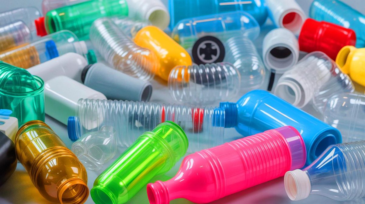 Illustration de la méthode innovante utilisant l'humidité de l'air pour recycler le plastique efficacement. Image réalisée par IA.