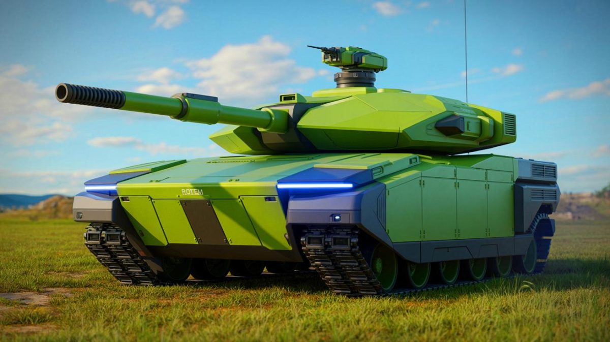 Illustration de la nouvelle génération de char NG-MBT développé par Hyundai Rotem (création par IA, non réaliste). Crédit : Ideogram