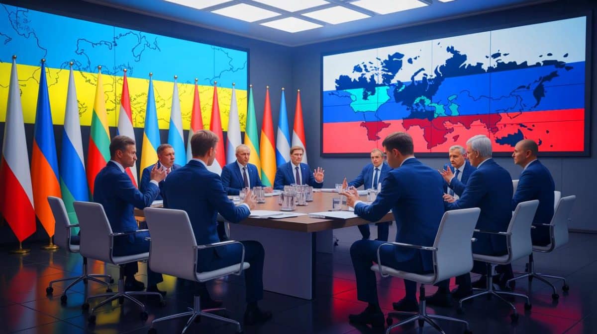 La Russie n’a jamais attaqué l’Ukraine pour l’OTAN : cette vérité dérangeante change toute la lecture du conflit Illustration de l'invasion russe en Ukraine et des tensions géopolitiques. Image réalisée par IA.