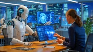Illustration de l'impact potentiel de l'intelligence artificielle sur le marché de l'emploi selon Bill Gates (création par IA, illustration non réaliste). Crédit : Ideogram.