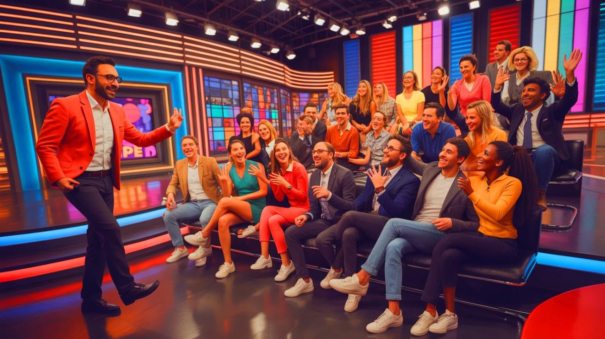 Illustration de la nouvelle émission de Cyril Hanouna sur W9 et son retour à la Canal Factory. Image réalisée par IA.