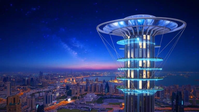 Un gratte-ciel futuriste suspendu à un astéroïde planera bientôt au-dessus de Dubaï