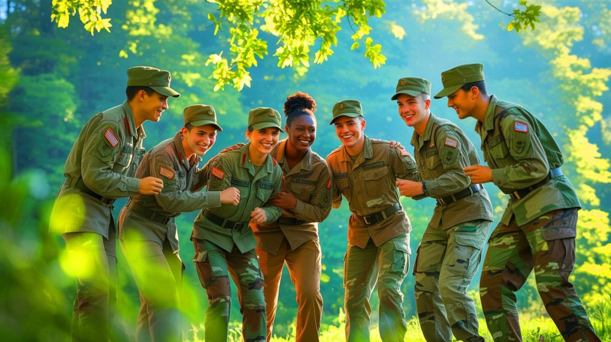 Illustration de la réintroduction potentielle du service militaire en France (création par IA, non réaliste). Crédit : Ideogram