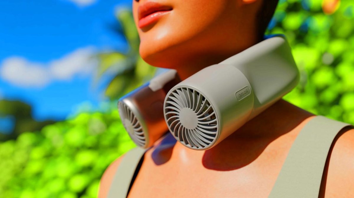 Illustration de ventilateurs portables : innovation et sécurité. Image réalisée par IA.
