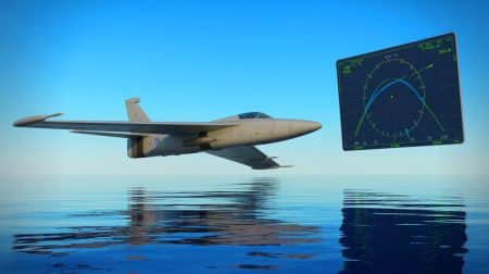 Illustration de l'avion de chasse Tempest de sixième génération en vol. Image réalisée par IA.