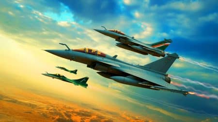 « Le fiasco inattendu des Rafale indiens » choque, la France accuse des erreurs humaines et pointe un manque cruel de pilotes Illustration de la performance décevante des Rafales indiens face au Pakistan. Image réalisée par IA.