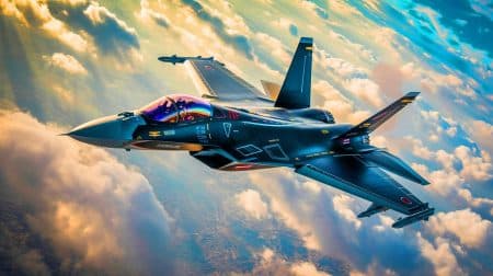 « C’est une arme de domination » : le J-36 chinois redéfinit le contrôle aérien avec une IA capable de décisions létales Illustration de chasseurs de sixième génération opérant comme centres de commandement volants. Image réalisée par IA.