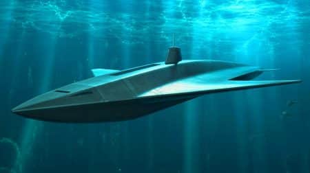 Illustration de Kronos, le sous-marin furtif développé par Highland Systems pour des opérations militaires. Image réalisée par IA.