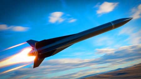 Illustration de l'ARRW, missile hypersonique développé par l'Air Force américaine. Image réalisée par IA.