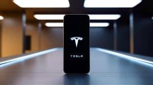 Illustration de l'annonce spéculative d'un téléphone à 100 euros par Elon Musk, doté de connectivité satellitaire. Image réalisée par IA.