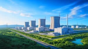Illustration de la centrale nucléaire de Zhangzhou en Chine, symbole de la montée en puissance énergétique chinoise. Image réalisée par IA.