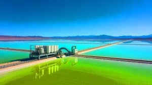 Illustration de la nouvelle technologie d'extraction du lithium à l'aide de membranes innovantes. Image réalisée par IA.