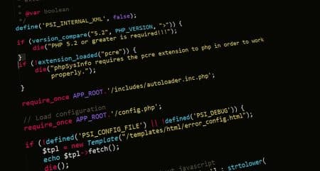L’intelligence artificielle : un nouvel allié dans la gestion moderne des contrats d’entreprise A close-up view of PHP code displayed on a computer screen, highlighting programming and development concepts.
