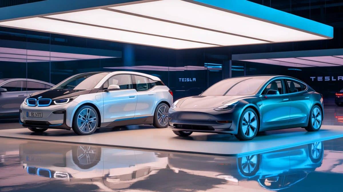 BMW affirme « prendre le trône de Tesla en six mois » avec cette voiture électrique qui pourrait faire trembler la Model 3 et ses fans Illustration de la BMW i3 Neue Klasse, une berline électrique ambitieuse rivalisant avec la Tesla Model 3.