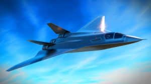 Illustration de ce qui pourrait être le nouvel avion furtif chinois J-36, générée par intelligence artificielle.