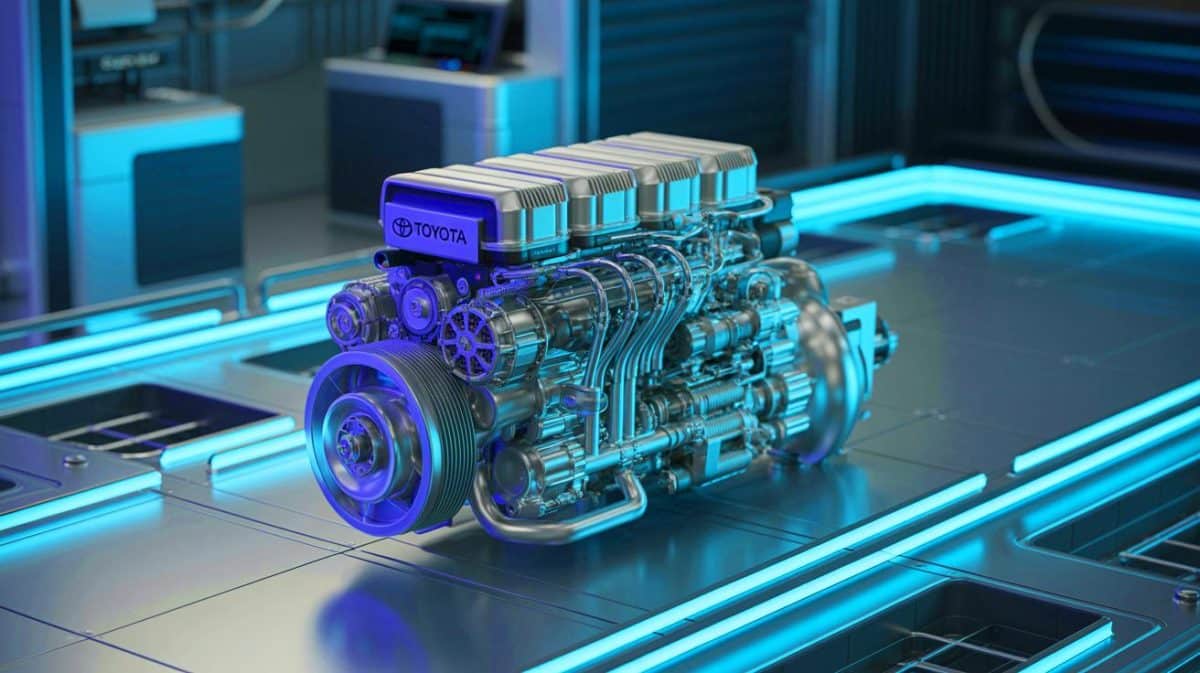 Ce moteur Toyota qui « défie la logique » fonctionne sans essence ni électricité et pourrait bouleverser le quotidien de millions d’automobilistes en France Illustration de l'innovation de Toyota utilisant un moteur fonctionnant à l'ammoniac pour réduire les émissions polluantes.