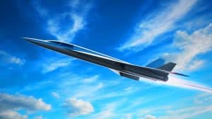 Illustration de la quête incessante de vitesse dans l'aviation moderne générée par intelligence artificielle.