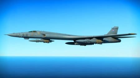 Illustration de bombardiers B-1B Lancer équipés de pylônes pour missiles hypersoniques, générée par intelligence artificielle.