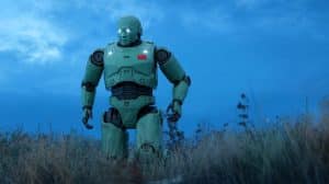Illustration d'une armée de robots humanoïdes équipés de blasters, générée par intelligence artificielle.